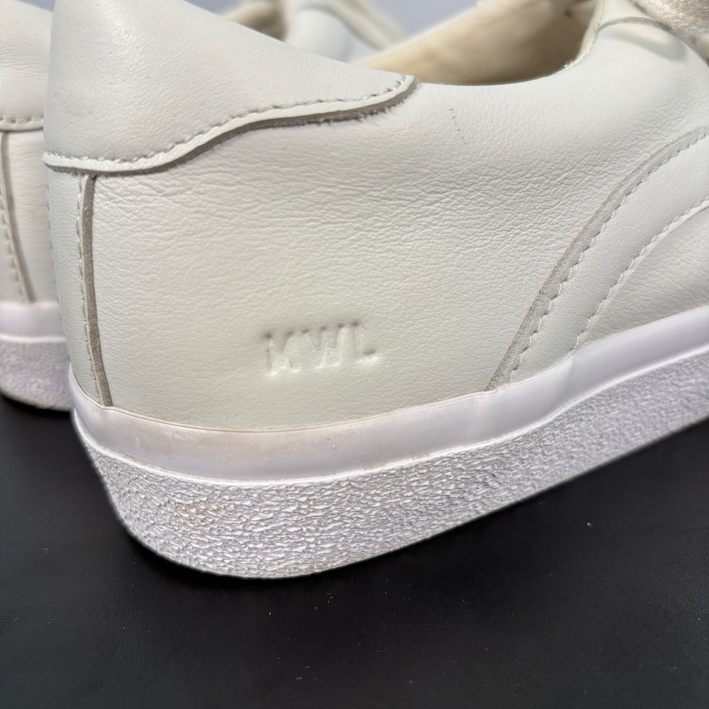 Madewell Womens Sneakers Size 9 White Leather Sidewalk Low Top L3243 Lace Up - Picture 5 of 15